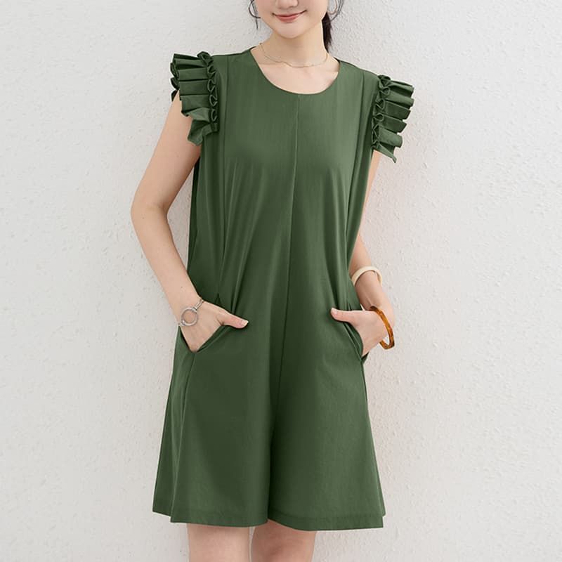 イエベ秋服　プリーツ袖オールインワン