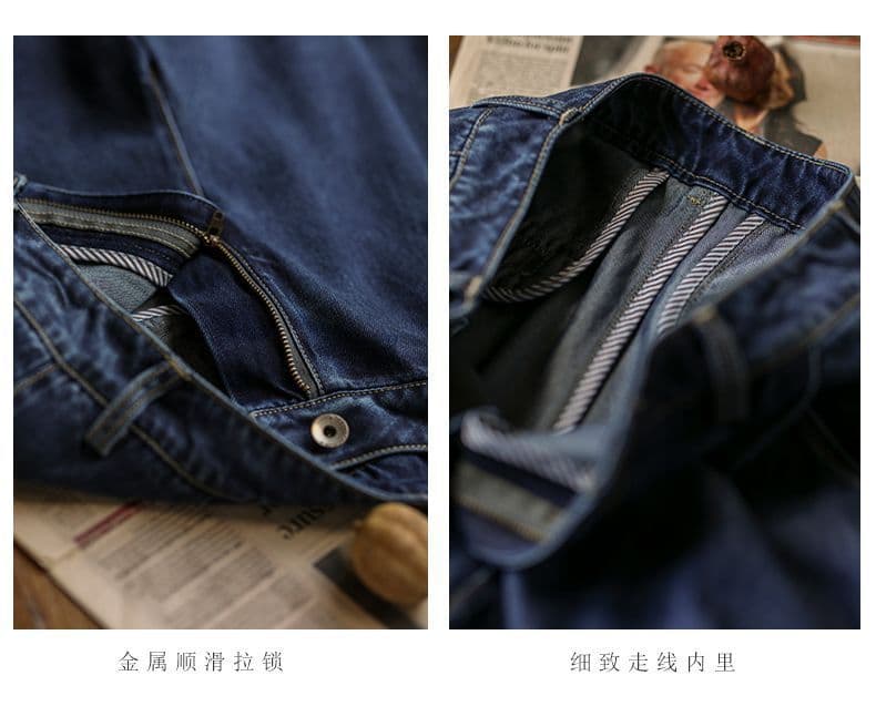 イエベ秋服　　タック入りデニムワイドパンツ