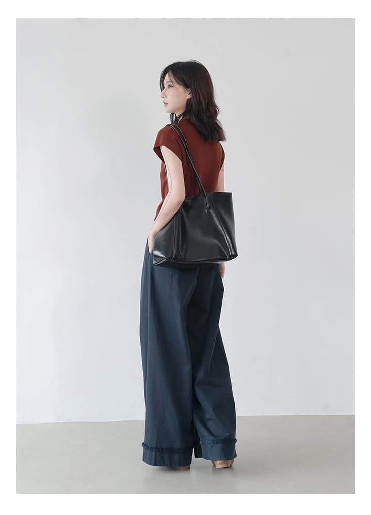 イエベ春/イエベ秋服　ほっそり見せ長身キャップスリーブ