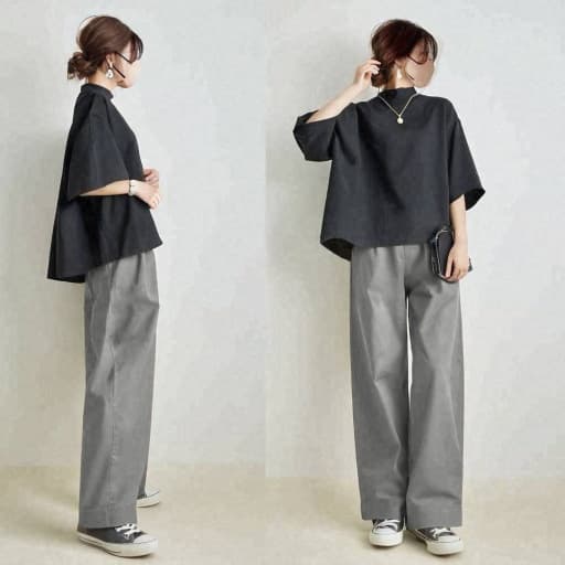 イエベ春/イエベ秋服　すっきり美脚見せの定番カジュアルセットアップ