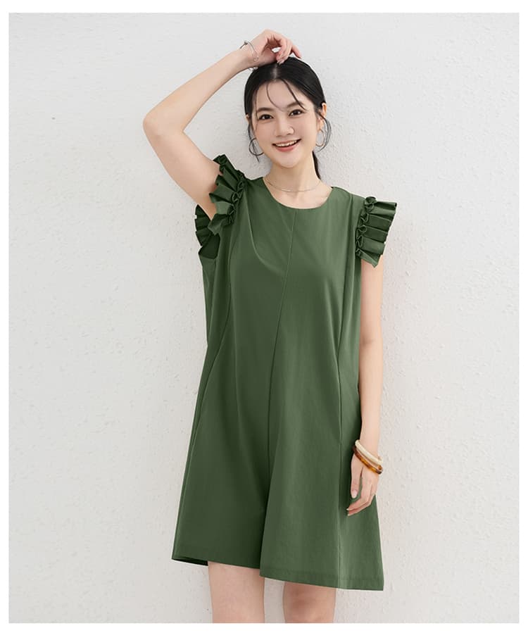 イエベ秋服　プリーツ袖オールインワン