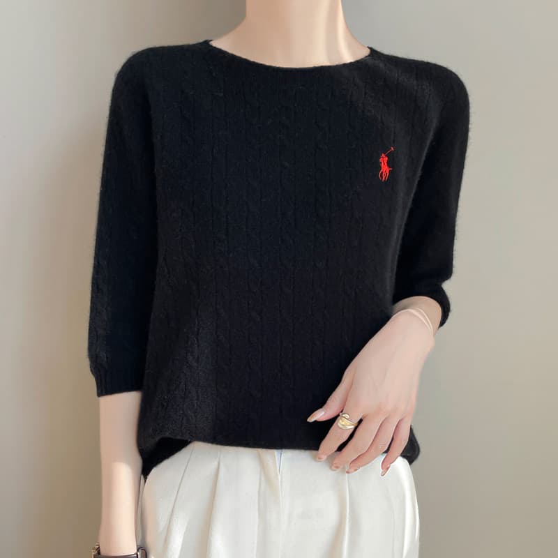 イエベ春/イエベ秋服　ニット半袖トップス