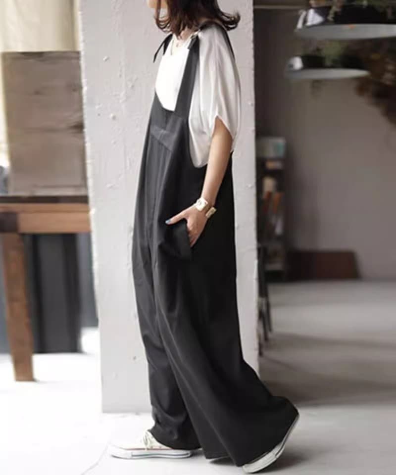 イエベ春/イエベ秋服　ゆったりサロペットパンツ
