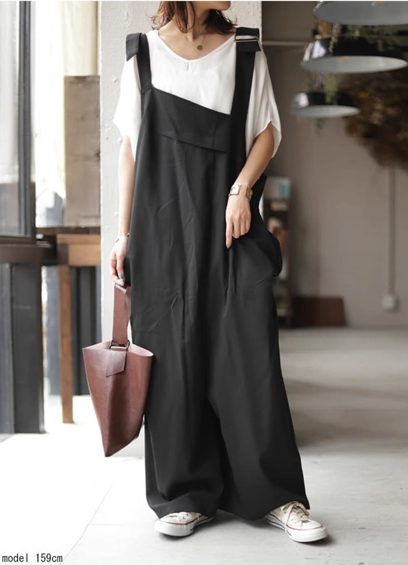 イエベ春/イエベ秋服　ゆったりサロペットパンツ
