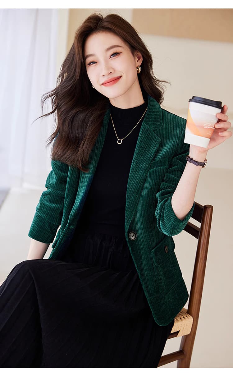 イエベ秋服　コーデュロイスリムジャケット