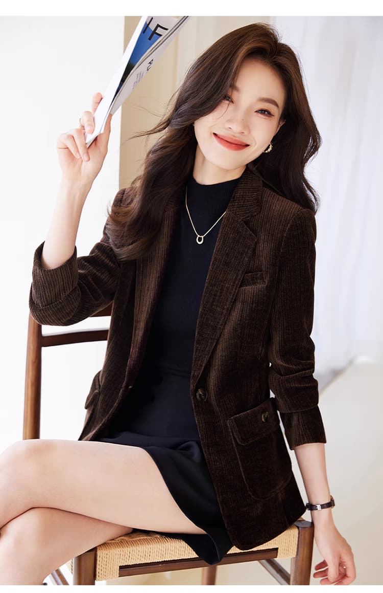 イエベ秋服　コーデュロイスリムジャケット