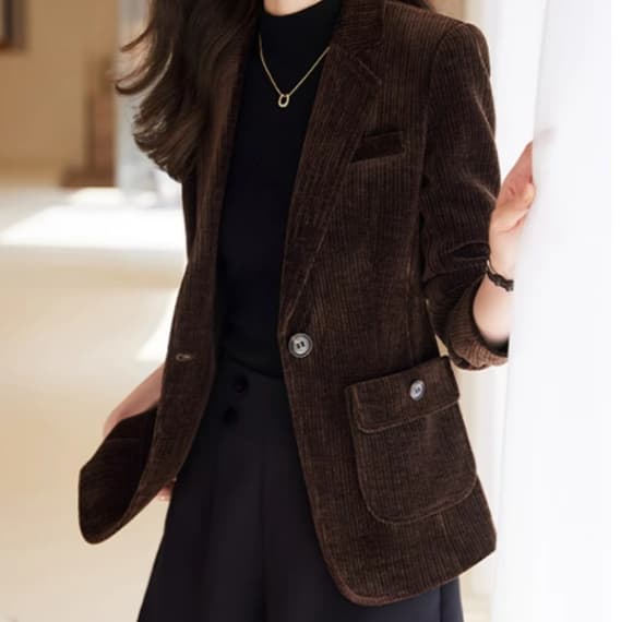 イエベ秋服　コーデュロイスリムジャケット
