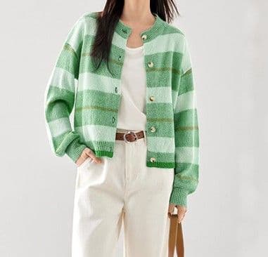 イエベ春服　優美シルエットカーディガン