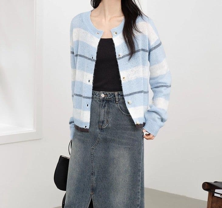 イエベ春服　優美シルエットカーディガン