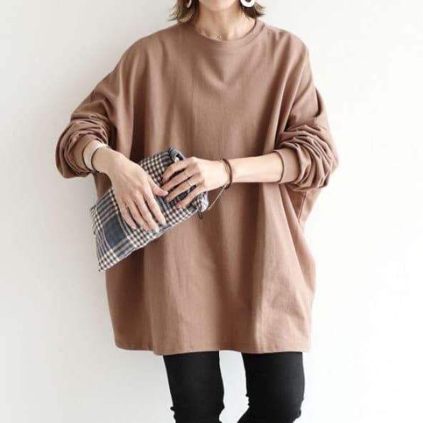 イエベ春/イエベ秋服　ゆったりシルエットの大人プルオーバー