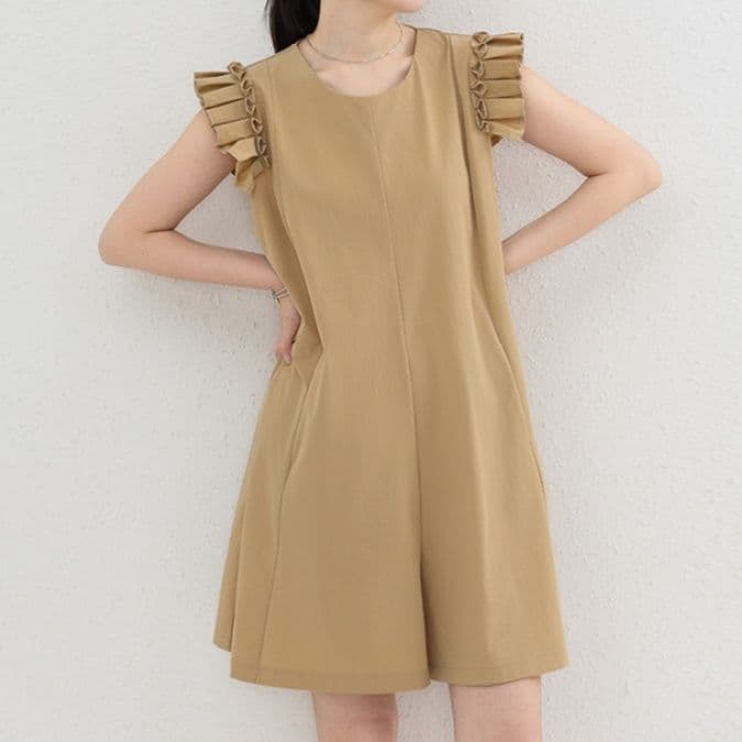 イエベ秋服　プリーツ袖オールインワン