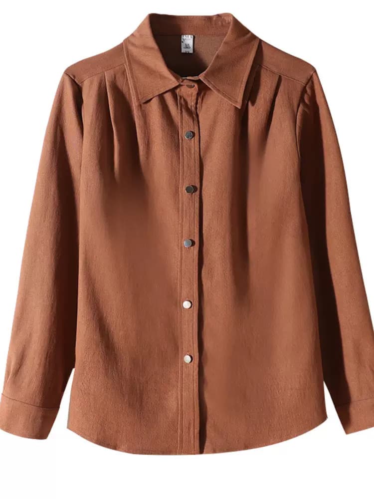 イエベ春/イエベ秋服 ディープカラー金ボタンシャツ