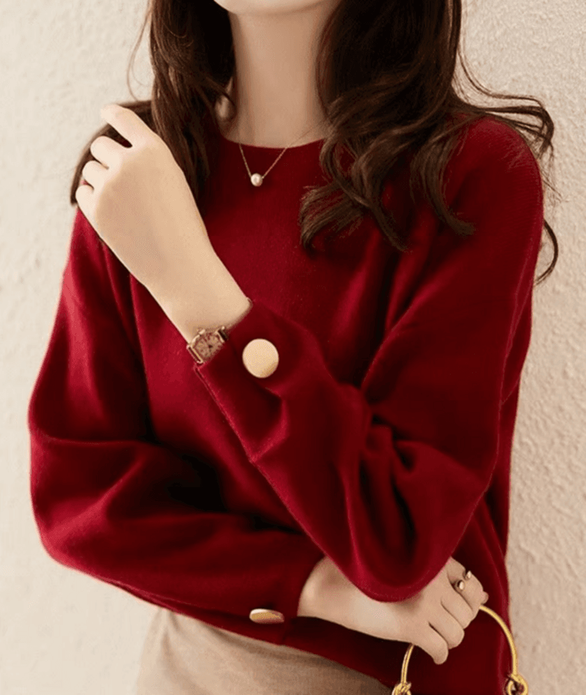 イエベ秋服 クルーネック プルオーバーニット