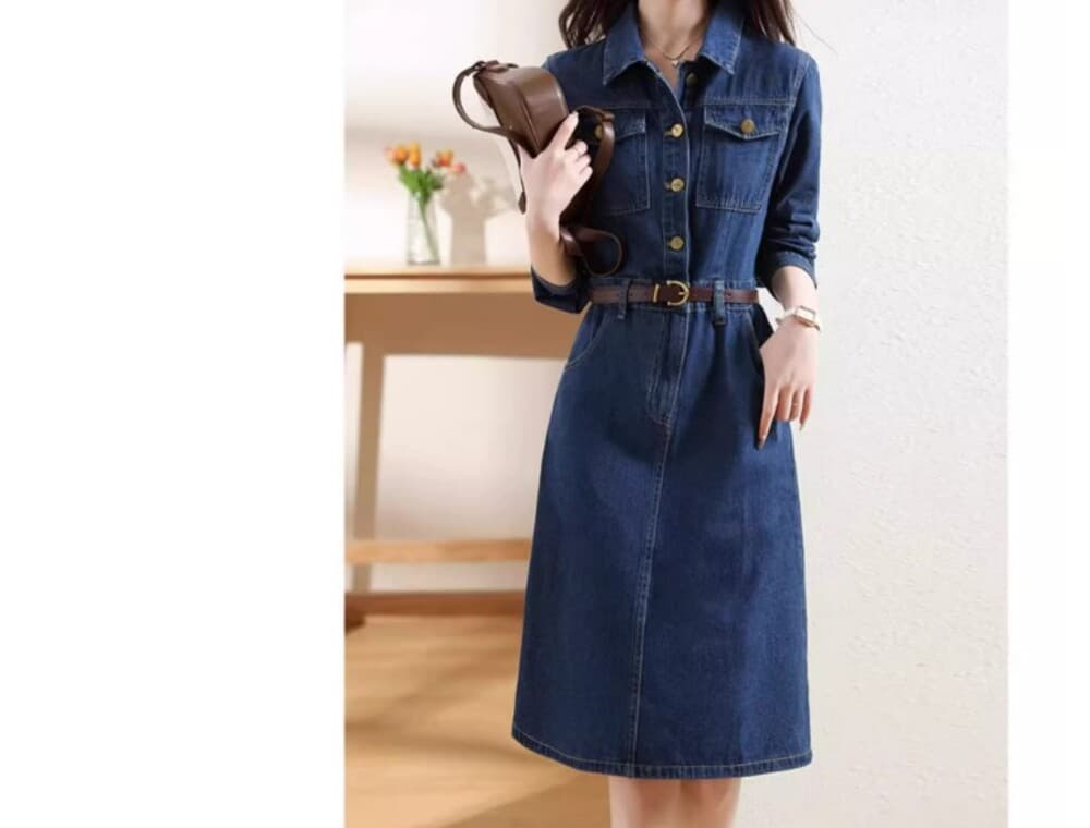 イエベ秋服 デニムワンピース