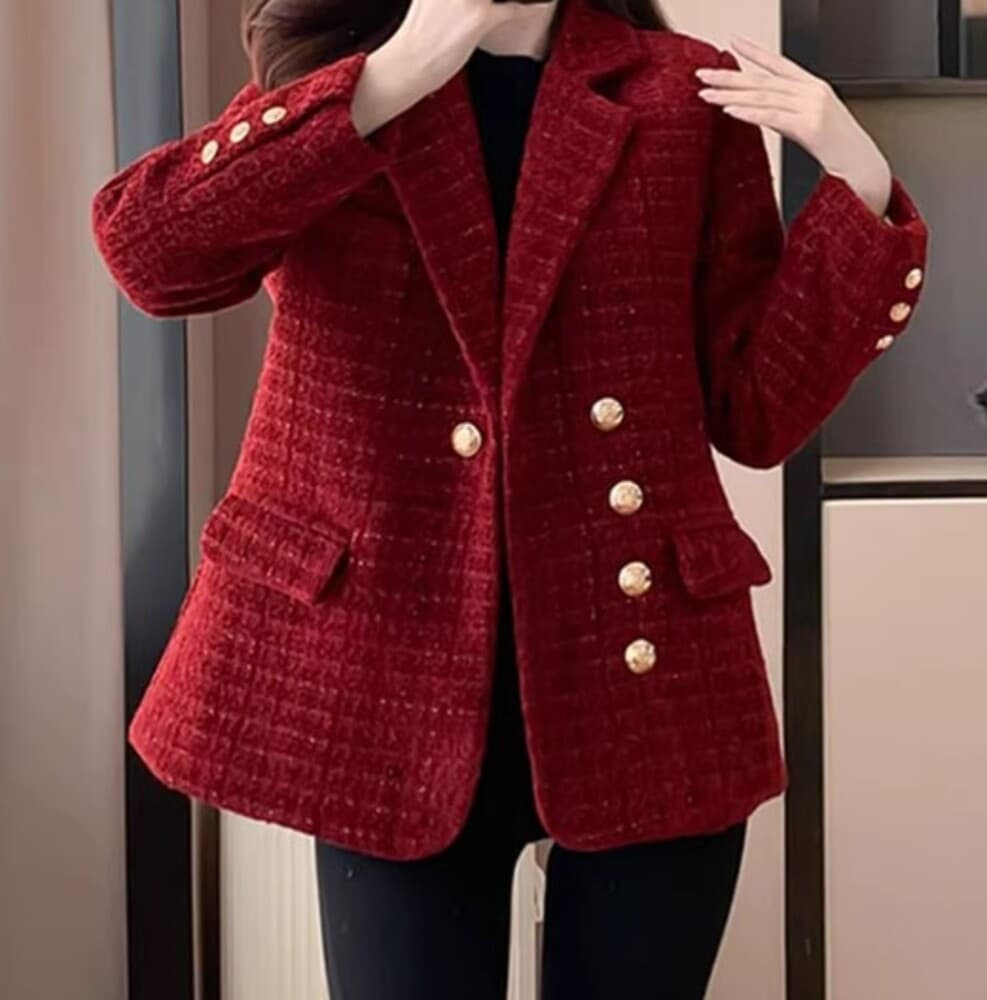 イエベ秋服 ツイードテーラードジャケット