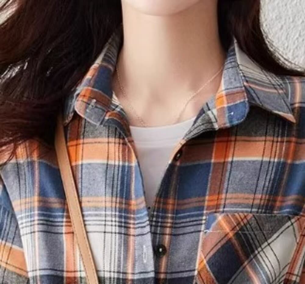 イエベ春/イエベ秋服 オーバーサイズ チェック柄シャツ