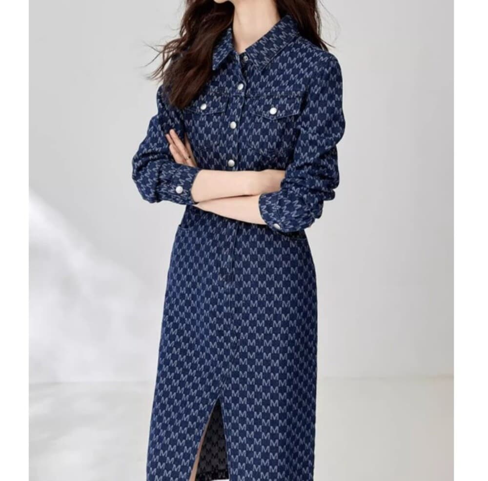 イエベ秋服 デニムワンピース