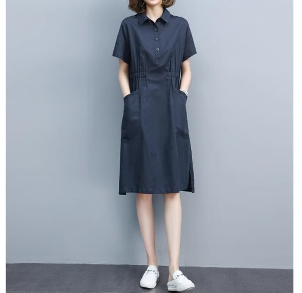 イエベ春/イエベ秋服 ポロシャツワンピース