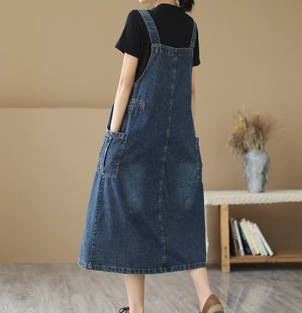 イエベ秋服 ルーズデニムワンピース