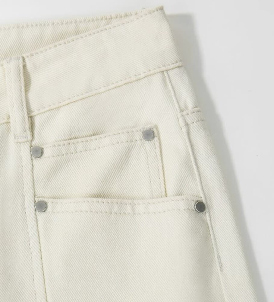 イエベ春/イエベ秋服 ハイウエストワイドレッグパンツ