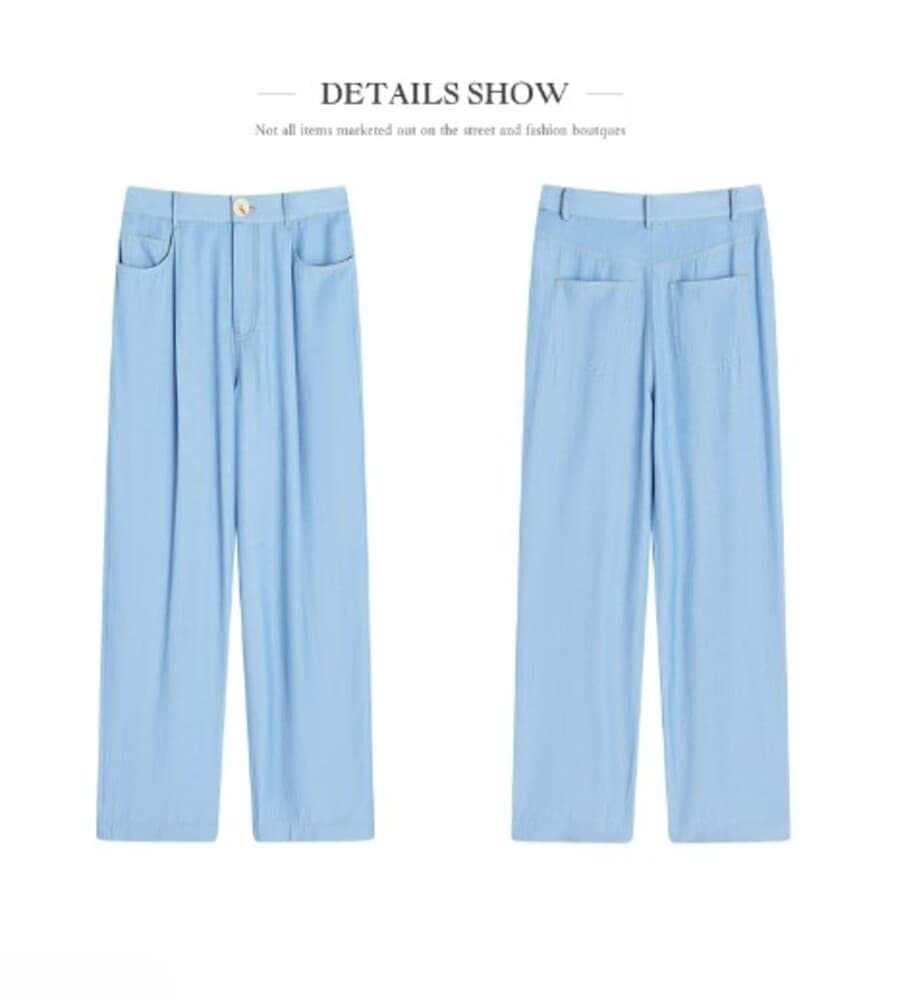 イエベ春服 ハイウエストワイド パンツ