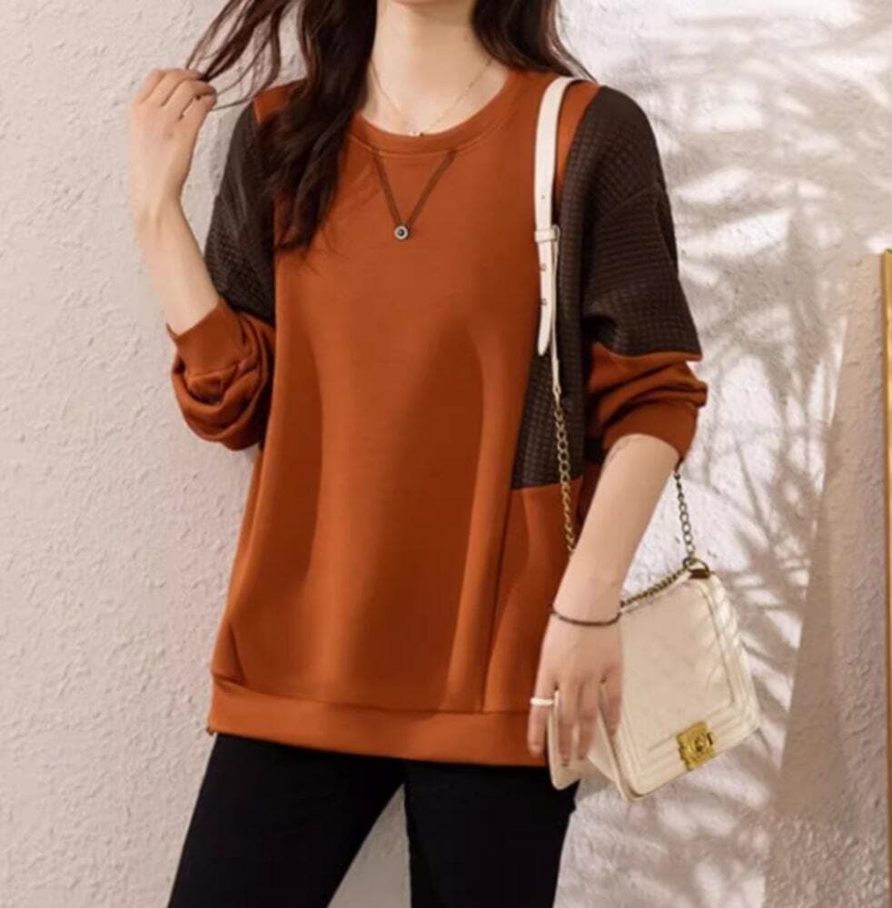 イエベ春/イエベ秋服 切替パーカースウェット