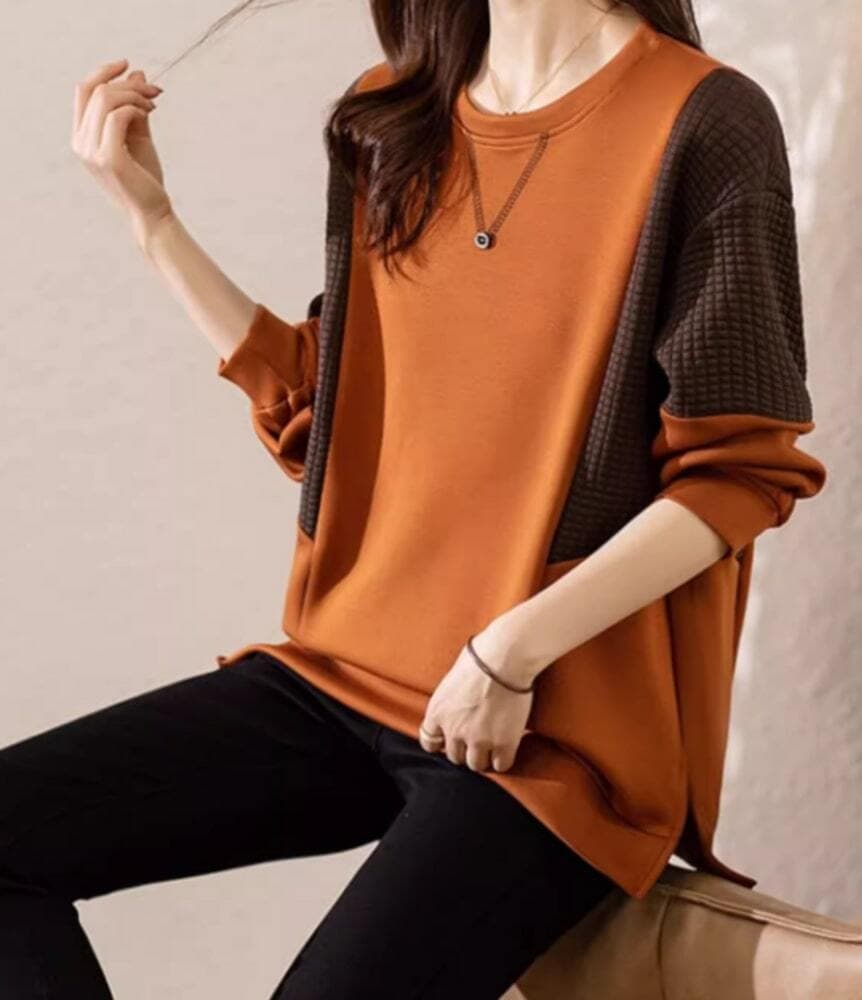 イエベ春/イエベ秋服 切替パーカースウェット