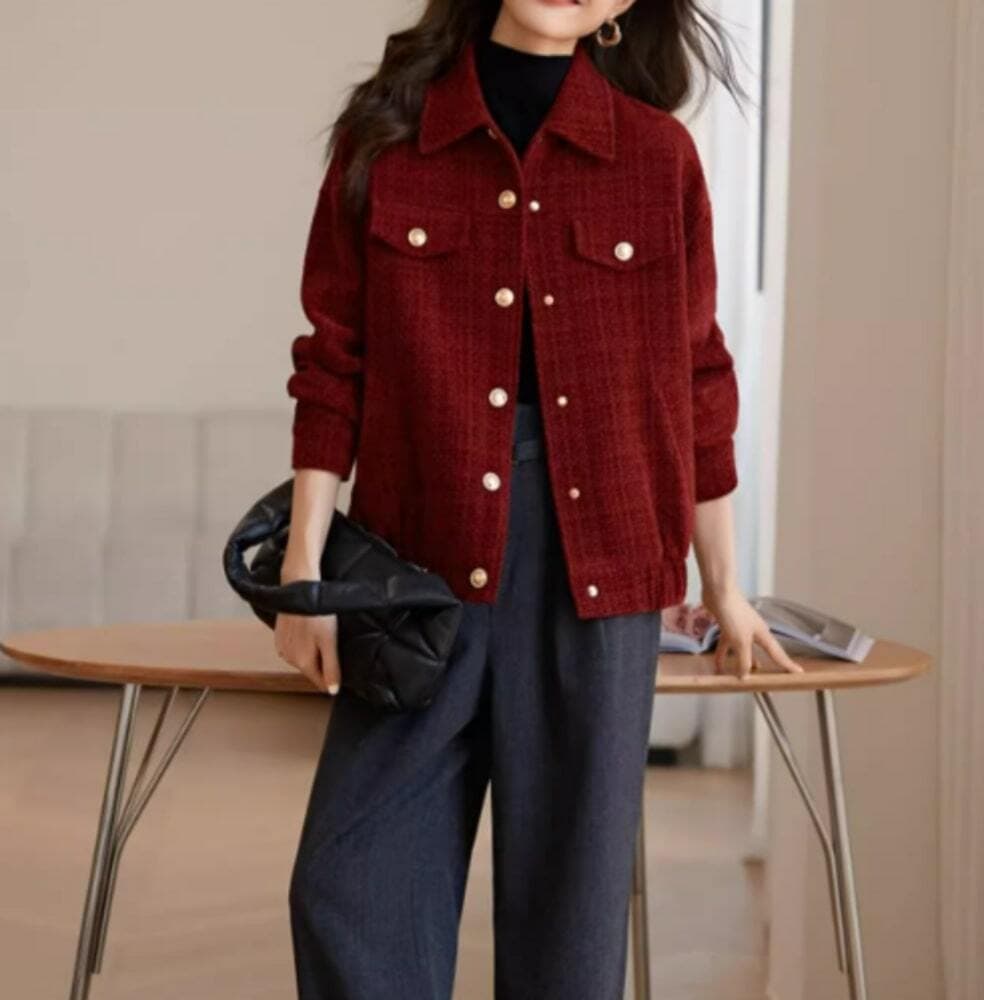 イエベ秋服 レトロ風 ブルゾンジャケット