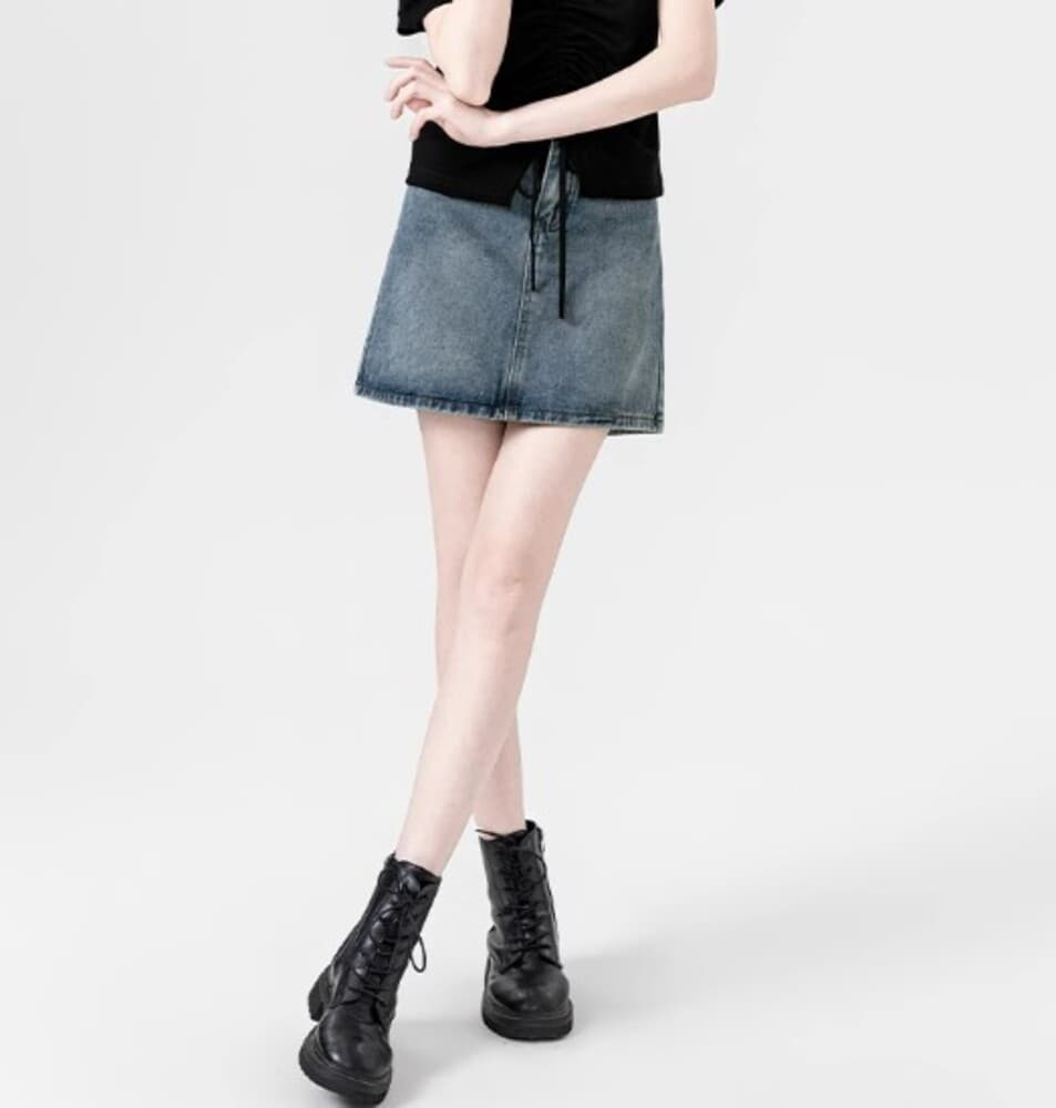 イエベ春/イエベ秋服 ディズル ウォッシュミニスカート