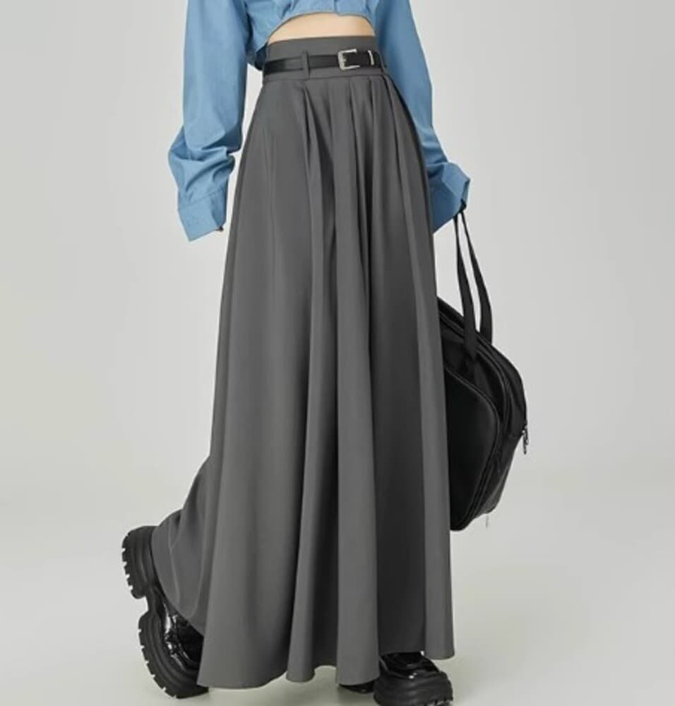 イエベ秋服 Aラインプリーツロングスカート