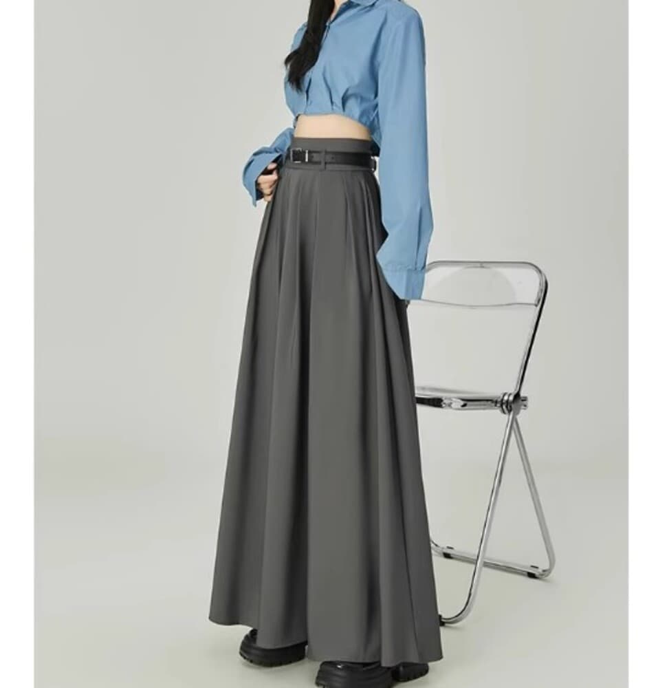 イエベ秋服 Aラインプリーツロングスカート