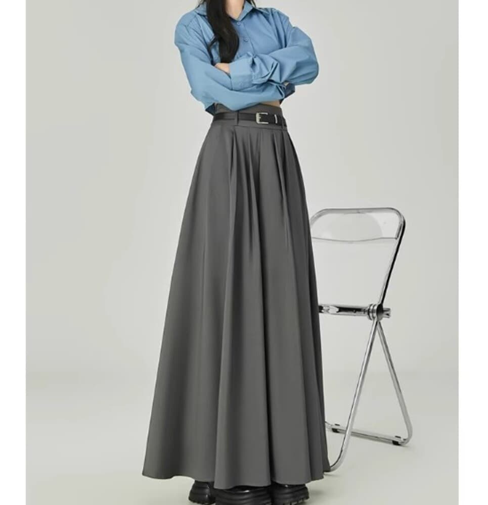 イエベ秋服 Aラインプリーツロングスカート