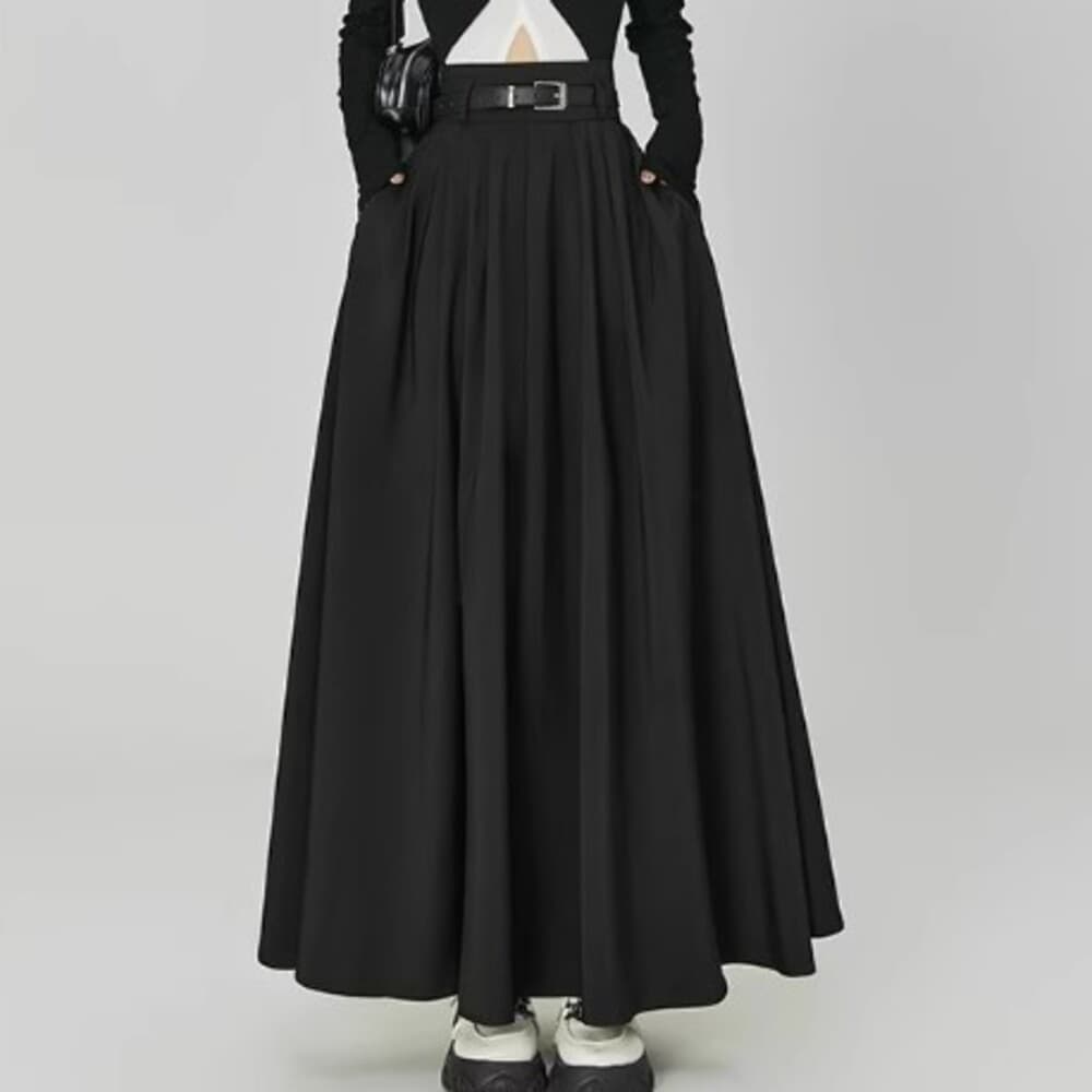 イエベ秋服 Aラインプリーツロングスカート