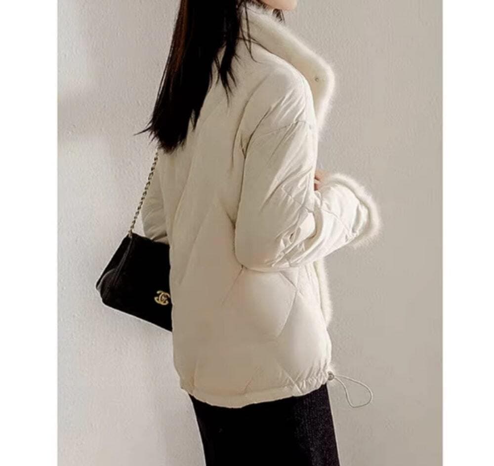 イエベ春/イエベ秋服 ファーパイピング キルティング コート