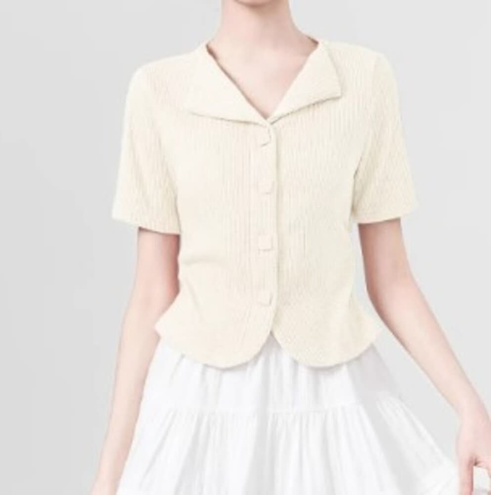イエベ春/イエベ秋服 カラーニットポロシャツ