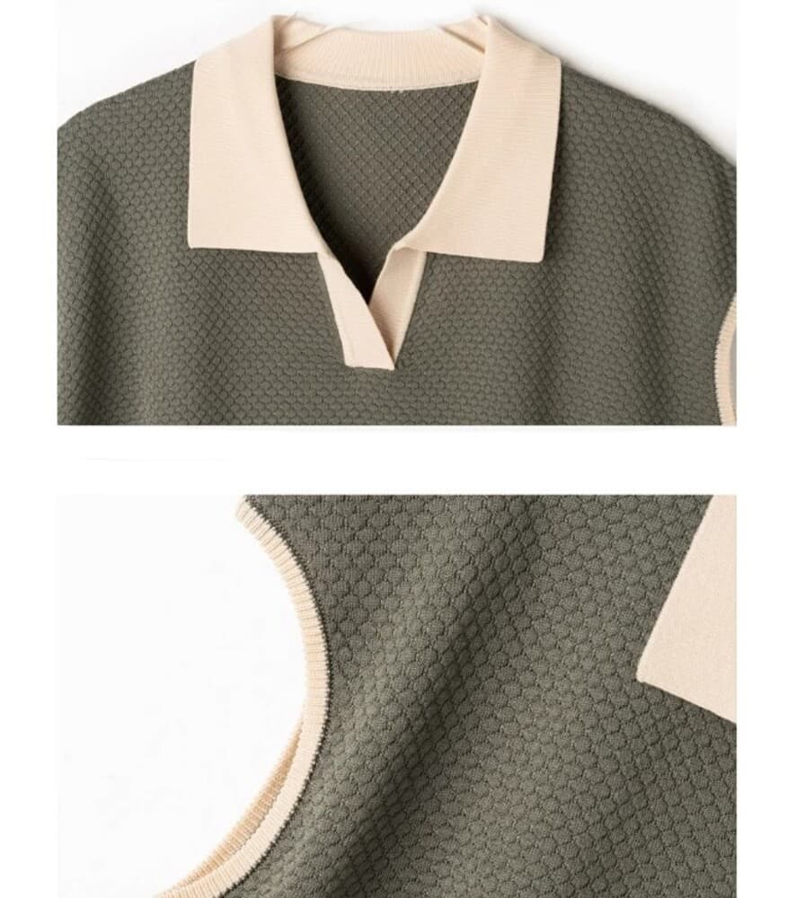 イエベ春/イエベ秋服 襟付きサマーニット