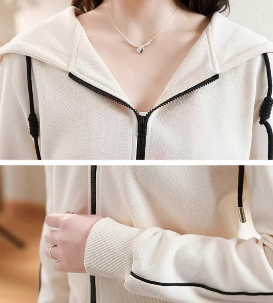 イエベ春/イエベ秋服 フード付きアウター +スリットスカート