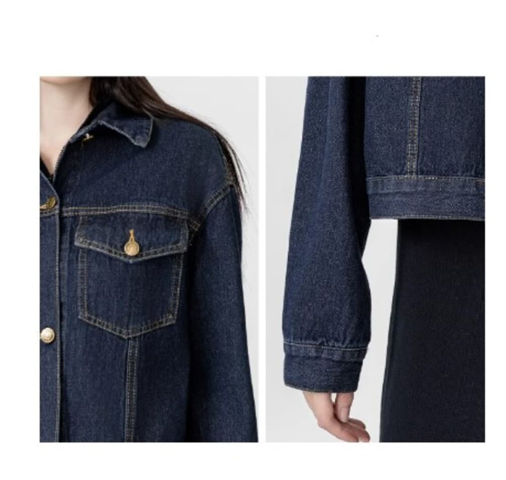 イエベ秋服 ショート丈デニムGジャン