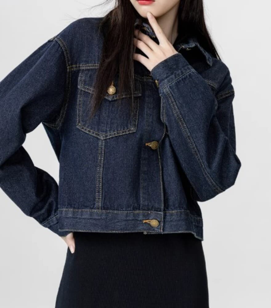 イエベ秋服 ショート丈デニムGジャン