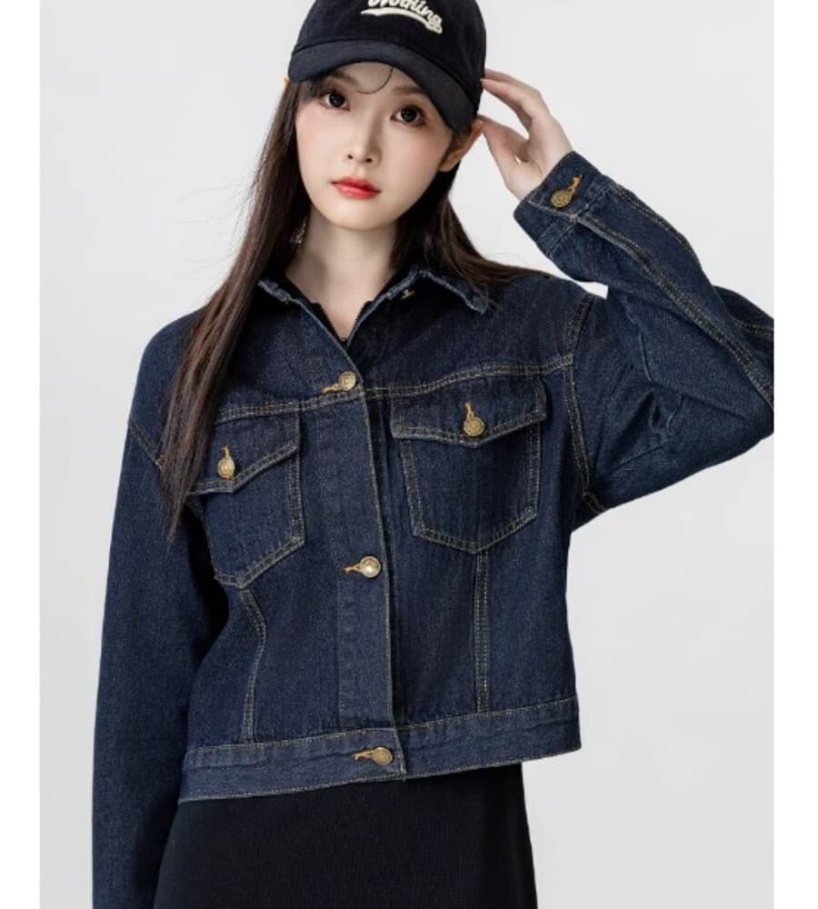 イエベ秋服 ショート丈デニムGジャン