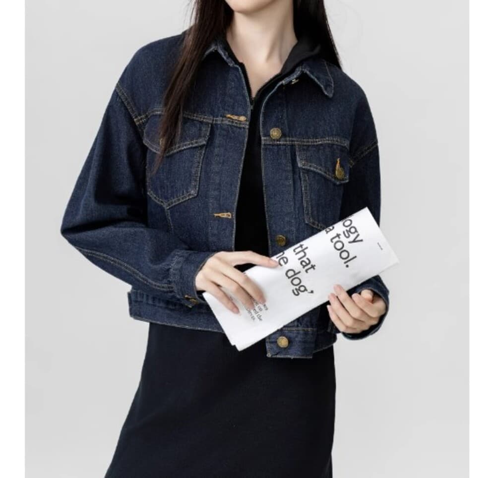 イエベ秋服 ショート丈デニムGジャン