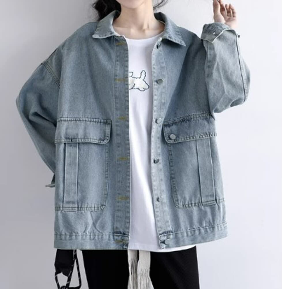 イエベ春服 オーバーサイズ デニムジャケット