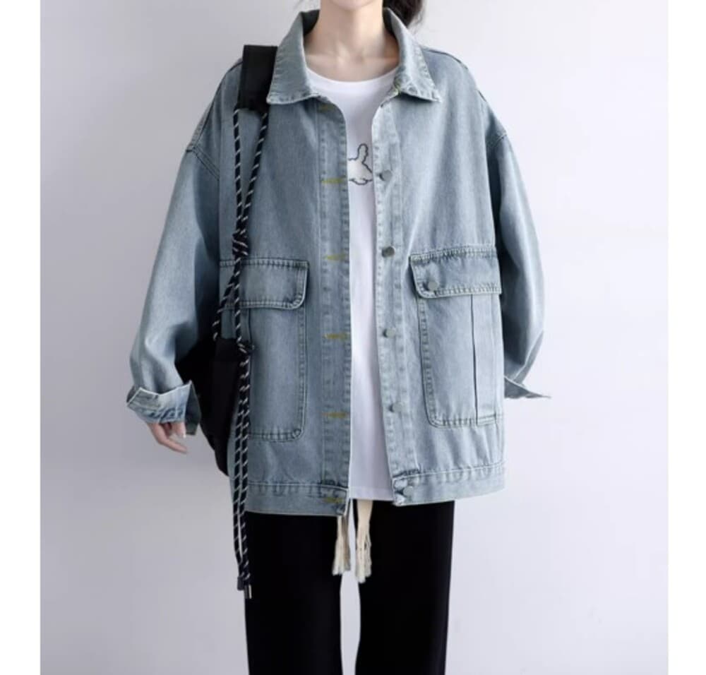 イエベ春服 オーバーサイズ デニムジャケット