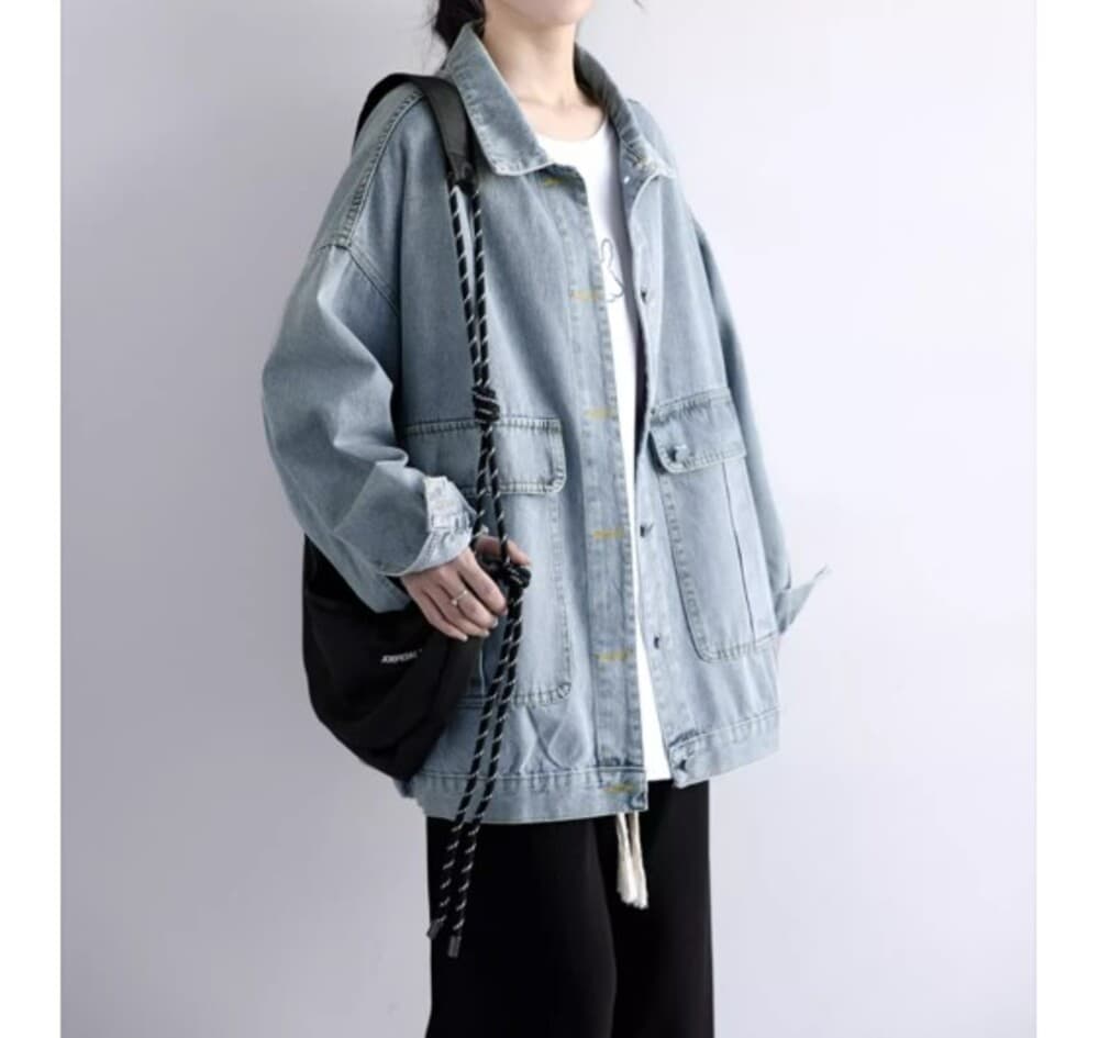 イエベ春服 オーバーサイズ デニムジャケット