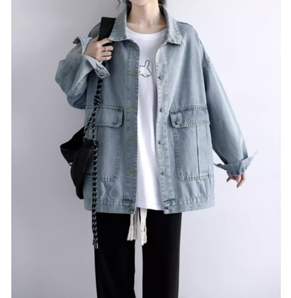 イエベ春服 オーバーサイズ デニムジャケット