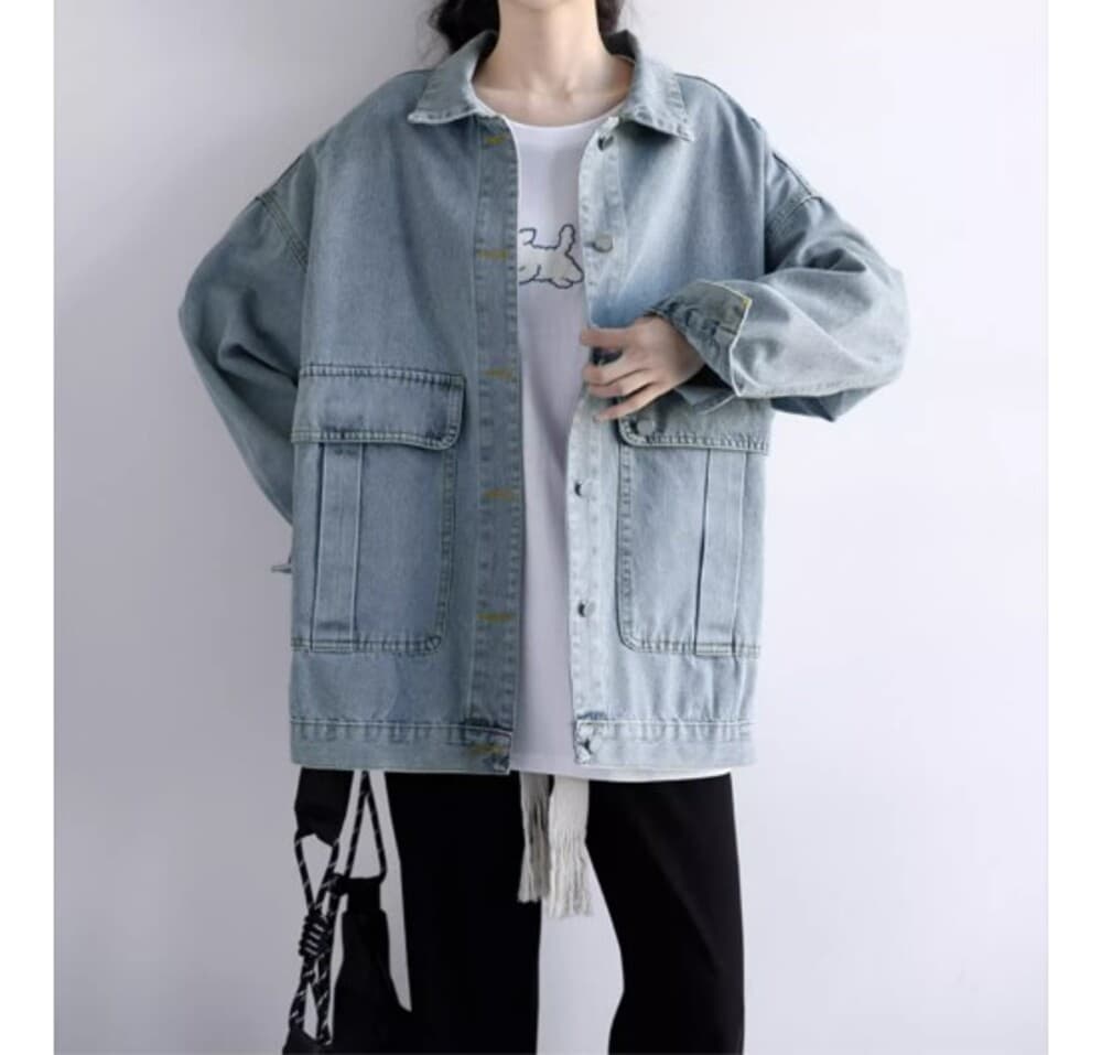 イエベ春服 オーバーサイズ デニムジャケット