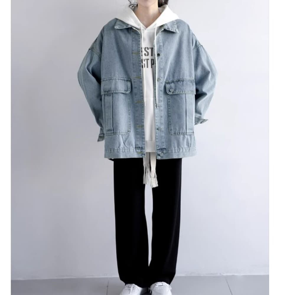 イエベ春服 オーバーサイズ デニムジャケット