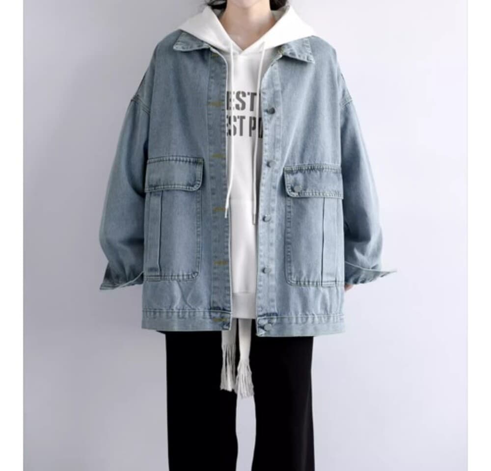 イエベ春服 オーバーサイズ デニムジャケット
