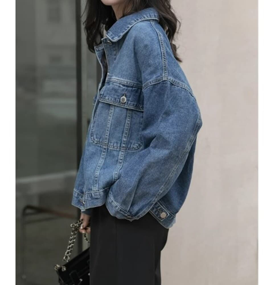 イエベ春/イエベ秋服 レトロカジュアル デニムジャケット