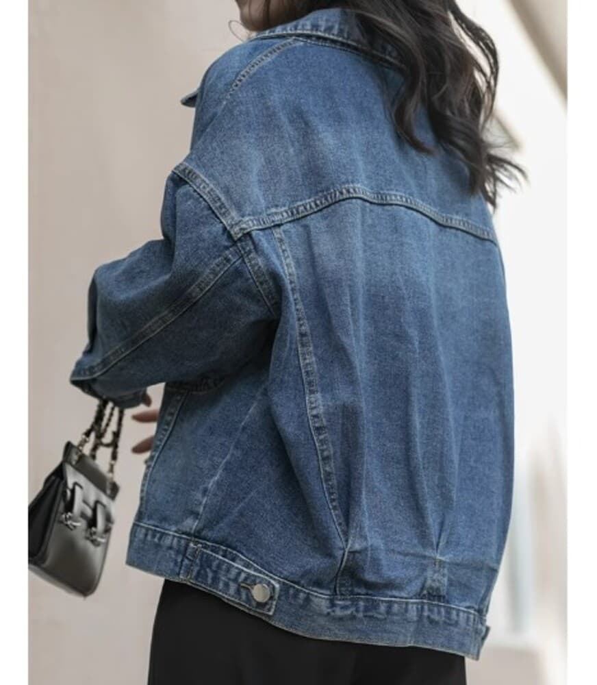 イエベ春/イエベ秋服 レトロカジュアル デニムジャケット